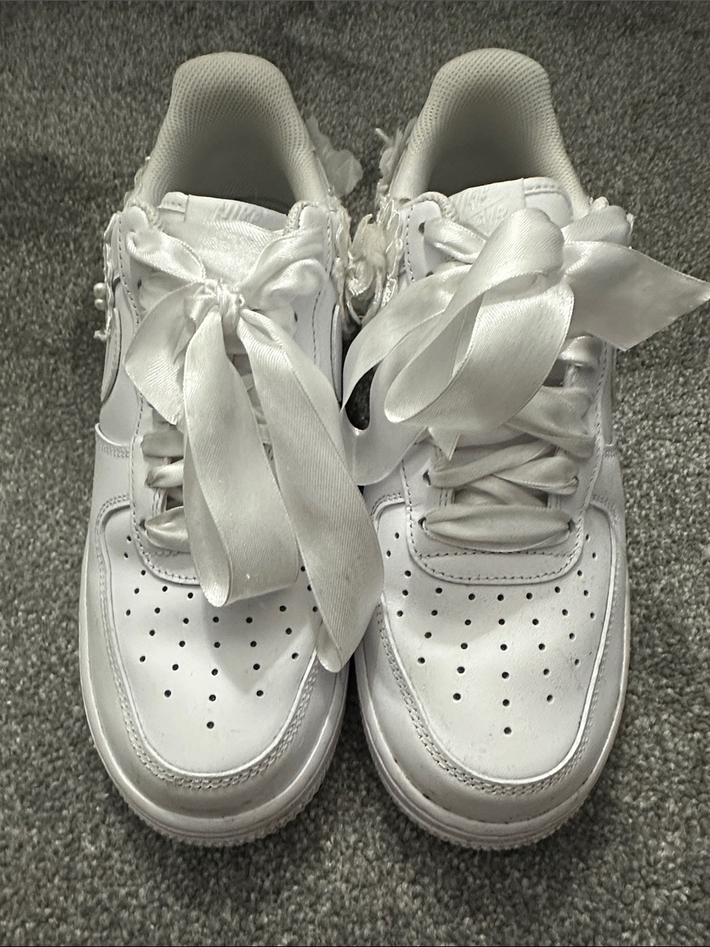 Nike Women’s White Satin Ribbon Sneakers